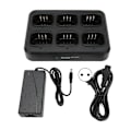 Miniatyrbillede 1 af 8: Walkie Talkie seksvejs oplader Hurtig varmeafledning 500mA udgang AC 100‑240V multiopladerbase til MD‑380 EU-stik