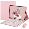 Miniatyrbillede 1 af 5: iPad Pro 12.9 5. generation Touch Keyboard Case med Bluetooth Mus Pink