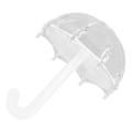 Miniatyrbilde 6 av 8: 12 stk paraplyformede godteribesker, bærbare, søte, utsøkte plastinnpakningsgaveesker for bursdagsfest, hvite