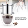 Miniatyrbilde 2 av 8: Rustfritt stål kopp vietnamesisk kaffedrypp Filter Maker Infuser Home Sliver