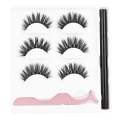 Miniatyrbild 1 av 8: 3 par lösögonfransar flytande eyeliner set Vattenfast ögonmakeup-verktyg3D-03