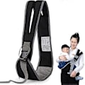 Miniatyrbillede 1 af 5: Reflekterende designer bæresele til baby (sort), bærbar ergonomisk bæresele, justerbar og komfortabel skulderstrop, blød og skridsikker bæresele til baby