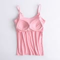 Miniatyrbilde 5 av 5: Camisole Tanktopp med Innebygd BH for Kvinner - Hvit, Størrelse M