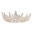 Miniatyrbilde 1 av 8: Brudekrone pannebånd Gullbryllup Rhinestone Crown Romantisk Elegant krone hårtilbehør
