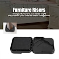 Miniatyrbilde 4 av 8: 8 stk sett sklisikre møbelbenpute matte for bord skrivebord seng sofa stoler (svart)