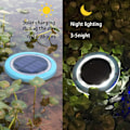 Miniatyrbild 3 av 5: 2 st Flytande Solcellslampor för Pool - Vattentät Induktions LED-lampa (Vitt Ljus)