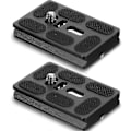 Miniatyrbillede 1 af 5: 2025 Nyt 2-delt Universal Quick Release Plade i Metal med 1/4\" Skrue, Stativmonteringsplade Universal Pasform