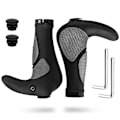 Miniatyrbilde 1 av 5: Ergonomiske sykkelstyre grep, sykkelhåndtak med bar-end horn, komfortabel gummibeskyttelse for BMX MTB (Passer for 22,2 mm)