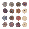 Miniatyrbilde 1 av 7: 100 stk 20 mm retro stil vakkert mønster blomsterformet treknapp for DIY Craft