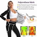 Miniatyrbillede 3 af 5: Slankende Sauna Sveddragt til Kvinder: Taljetræner Body Shaper & Thermo Leggings L Sort Blåt Sæt