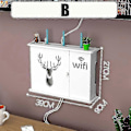 Pikkukuva 2 / 4: Uusi langaton WiFi-reitittimen hylly säilytyslaatikot kaapeli virta plus johdinpidike B