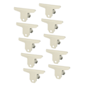 Miniatyrbillede 1 af 8: 10 stk. hængselclips Store metalhængslede bindeclips til papirdokumentnotesortering og organisering Beige