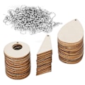 Miniatyrbilde 4 av 8: Ubehandlede treøreringer blanke dråpeformede DIY-anheng stilige håndlagde forsyninger