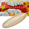 Miniatyrbilde 5 av 8: Fruktfat Dessert Serveringsbrett Nøtter Snacks Brett Servise Hjemmedekorasjon Gullblad S