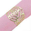 Miniatyrbillede 1 af 5: Servietringe, Servietknapper, Servietholder, 12 stk. Udskåret Rose Design Metal Servietholder