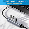 Pikkukuva 4 / 5: USB C - Ethernet -sovitin, RJ45 - USB C -yhteensopiva 3/Type-C Gigabit Ethernet LAN -verkkosovitin, yhteensopiva Pron kanssa
