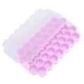Miniatyrbillede 2 af 8: 2 stk. Pink Silikon Isterningbakke 37 Gitter Kamform Isterningform med låg Køkkenredskaber