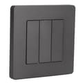 Miniatyrbilde 3 av 8: 3-veis smart kontrollpanel APP-tidsstyring Intelligent bryterpanel Rebound Type AC100‑240V Grå