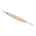 Miniatyrbilde 4 av 8: Leathercraft modellering Carving Tools Lett trehåndtak DIY Lær Press Rub Tool for Lær Press Rub/Edge Skiving