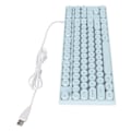 Miniatyrbillede 2 af 8: Gaming Keyboard USB Rundt 87 taster Farverigt Baggrundsbelyst Ergonomisk Mekanisk Touch Wired Keyboard til Desktop Laptop PC Blå