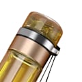 Miniatyrbillede 7 af 8: Glas gennemsigtig te flaske bærbar te vand flaske te og vand separation flaske guld