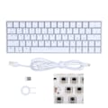 Miniatyrbilde 1 av 8: Mekanisk tastatur 64 taster RGB trådløs 2.4G BT3.0 5.0 Type C kablet tilkobling ergonomisk hvit mekanisk tastatur lineær handling bryter