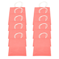 Miniatyrbillede 2 af 8: 10 stk Bærbar Kraft Paper Bag Emballage Gavepose Tilbehør til Shopping Fødselsdagsfester15 x 8 x 21cm Pink