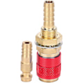 Miniatyrbillede 1 af 5: M8 Gas- og vand-hurtigkobling vand- og gasafkølet adapter til MIG TIG brænderfitting svejsebrænderfitting (rød)
