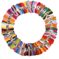 Pikkukuva 2 / 8: 100 kpl kirjontalanka Crosstitch Floss monivärinen polyesteripuuvilla vyyhtit 8 metriä