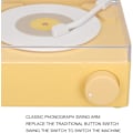 Pikkukuva 5 / 5: Retro-tyyliinen pyörivä vinyylilevyherätyskellokaiutin, X11 Bluetooth-herätyskellokaiutin 360 asteen stereosoundilla, retro-herätyskello digitaalisella näytöllä, kaiutin DC 5V1A(Ye