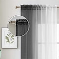 Miniatyrbilde 3 av 5: 2025 Nye Sorte Ombre Faux Lin Sengetepper for Soverom Stue Stanglomme, 2 Tone Reversibel Gradient Voile Semi Vindusgardiner, Personvern og L