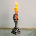 Miniatyrbillede 3 af 5: Halloween LED Lys Skelet Spøgelse Håndholdt Lys Hjem orange