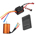 Pikkukuva 5 / 8: Vedenpitävä 3650 3500KV harjaton moottori 60A ESC ohjelmointikortti yhdistelmäpaketti 1/8 1/10 RC autoon