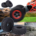 Pikkukuva 6 / 8: 4 kpl musta 1,9 tuuman kumirengas helmillä RC-automallin lisävarusteet sopivat tela-alustalle 1/10