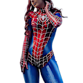 Miniatyrbilde 1 av 3: Spiderman Halloween Cosplay Kostyme for Kvinner - Stretchy Catsuit Jumpsuit for Superhelt Fest XL