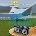 Pikkukuva 4 / 5: Aurinkovoimalla toimiva Bluetooth-kaiutin stereokaiutin taskulampulla, musta