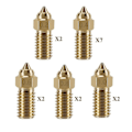 Miniatyrbillede 2 af 5: 15 stk. Messing Dyser Kit til Neptune 4, 3D Printer 7 stk. 0,4 mm og 2 stk. 0,2 mm, 0,6 mm, 0,8 mm, 1,0 mm Dyser Kit Zekai