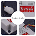 Miniatyrbild 5 av 5: 12V 24V PIR Rörelsesensorswitch IR Infraröd Mänsklig Induktion Tidsfördröjningsrelä Switch Korridor LED Ljus Timer Switch