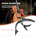 Miniatyrbillede 4 af 5: Guitar Capo Zinklegering Capo med Plekter, Sort