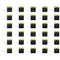 Miniatyrbillede 1 af 8: 100 stk 3 mm lysholder dobbelt hul LED diodelampe med base industrielt indikator tilbehør Gult lys