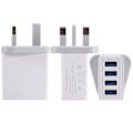 Miniatyrbilde 2 av 8: 4USB-lader, flere porter, hurtiglader, QC3.0-telefonlader for reiser, 100–240 V