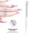 Miniatyrbild 5 av 8: Nagelkonst Bullion Pen Metallpärlor Prickmålning Ritpenna DIY Manikyr Dekorationer Silver