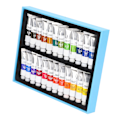 Miniatyrbillede 3 af 8: Akvarelmalingssæt 5ML Transparent Pigment Hurtigtørrende Genanvendelig Nem Blanding Høj Mætning Kunst Akvarel Sæt 24 Farver