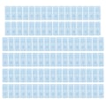 Pikkukuva 1 / 8: 100 kpl PU-nahkainen etiketti väri käsintehty pehmeä 4 reikää hyödyllisiä DIY-tarvikkeita lompakolle hatulle (taivaansininen)