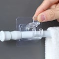 Miniatyrbilde 2 av 4: Gardinstangsbraketter uten boring - Sett med 8, selvklebende og justerbare (gjennomsiktige)