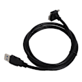 Pikkukuva 3 / 8: Micro-B uros USB-A 3.0 uros -kaapeli, kulmakytkentäsovitin, 1,2 m, musta