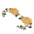 Miniatyrbillede 5 af 8: 1 par blomsterbroderi patches smukke blomstermønster broderede applikation stryge på patches til DIY tøj gul
