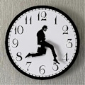 Miniatyrbild 3 av 5: Walks Clock, Silly Walk Väggklocka, En Intressant Väggklocka kompatibel med Sovrum Kök Vardagsrum, Novel