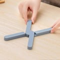 Miniatyrbilde 5 av 5: 3 stk. Sammenleggbar Kryssformet Silikon Gryteunderlag, Sklisikkert Varmebestandig Gryteunderlag