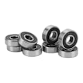 Miniatyrbillede 7 af 8: 8 stk. 608RS ABEC 9 kuglelejer i kulstofstål, forseglede skateboardlejer 8x22x7mm til rulleskøjter, dansebrætter, sort